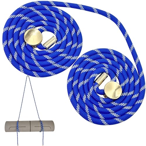 DAOSUN Yoga Mat Strap - 8MM Adjustable Paracord Carrier for Carrying Yoga Mats, Camping Pads & Blankets (Strap Only) - color: Royal Blue/White