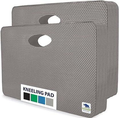 RUGGED RHINO Extra Thick Foam Kneeling Pad for Gardening 2 Pack, Slate Gray | Thick Knee Pads, Holds 300 lbs, Protect Knees from Hard Concrete Surfaces for Gardening, Yard, Gym, Mechanic - color: Slate Gray