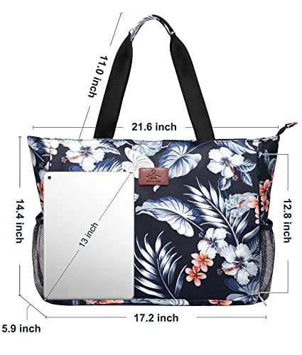Heathyoga Multi-Functional Yoga Mat Carrier Gym Tote Bag - Large Mat Pocket, Women's Workout Bag - color: Zipper-Flowers