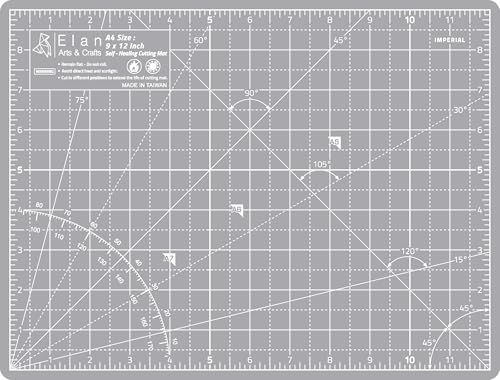 Elan Cutting Mat A4 Gray, Self Healing Cutting Mat 9x12 Inch, 5-Ply Craft Board Gray, Hobby Board for Crafts 9x12 Inch - style: 12 x 9"