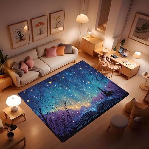 Abstract Book Print Area Rug, Classroom Library Book Lovers Room Floor mats, Classroom and Library Reading Rugs, Flannel Living Room Non-Slip Soft Machine Washable Folding Carpet 2'x3' - color: Book 2, size: 2'x3'