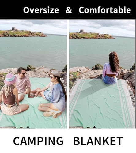 Large Throw Blanket Yoga Blanket Turkish Beach Towel Mens Birthday Gift Ideas Dad Father Day Husband Brother Uncle Boyfriend Male Boss Grandpa Him Appreciation Thank You Retirement 60th 50th 40th 30th - color: Dark Grey, size: Giant Large 82''x88''