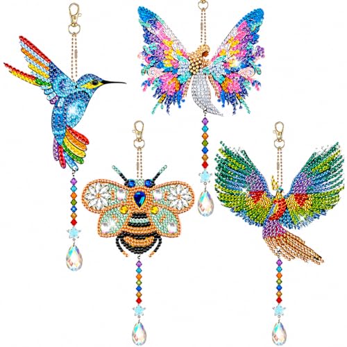GOOTXUSK Art and Crafts for Kids Girls Ages 8-12, 8 9 10 11 12 Year Old Girl Birthday Gifts,Gem Art Diamond Painting Kits for Kids 8-12,Teenager Girl Gift Ideas,DIY Activities Window Suncatcher