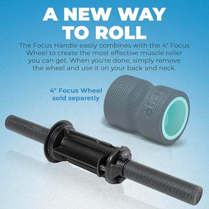 Chirp Focus Muscle Roller Handle for 4" Focus Wheel, 15.5" - style: Muscle Roller Handle Only