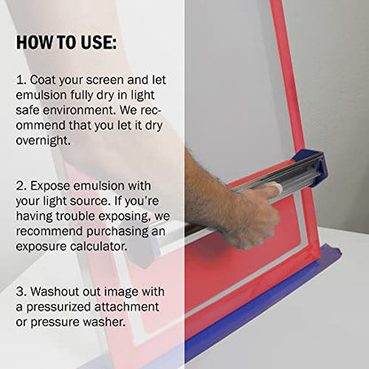 Ecotex® Tex-Red HV Pre-Sensitized Screen Printing Emulsion, High Viscosity | Premixed And Pre-Sensitized High Viscosity Photo Emulsion - No Diazo Needed, Compatible With Plastisol And UV Ink - Gl - size: Gallon - 128 oz.