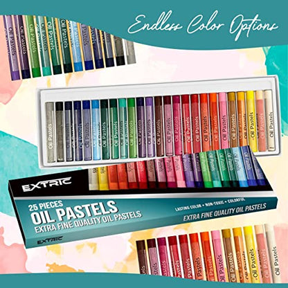 EXTRIC Oil Pastels 36 Colors - Art Supplies for Kids and Artists, Soft Crayons - size: 36 Count (Pack of 1)