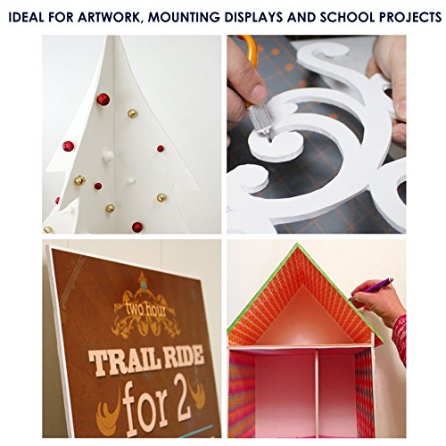 Foam Board 12 x 16 x 3/16"(5mm), Foam Core Board Sheets, White Poster Board | 12 Pack, Acid Free Foamboard, Rigid Sign Board for Mounting, Framing, Backing, Display, Presentation, Prints, Crafts & Art - size: 12x16 in 12 Pack