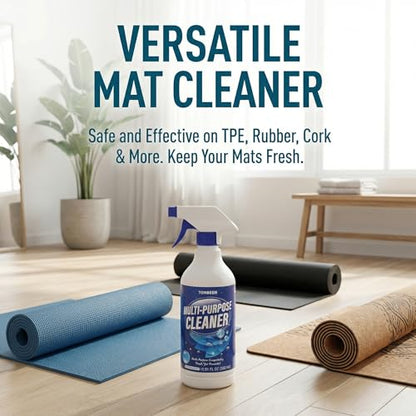 Multi-Surface Cleaner Spray for Yoga Mat, Exercise Mat, Gym Equipment & Rubber Flooring - Quick Dry No-Rinse Formula, Remove Dirt, Sweat Stains & Light Oils, Daily Surface Cleaning Spray, 500ml
