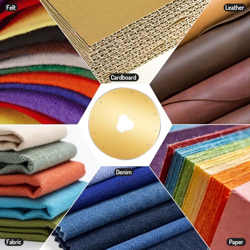 5 Titanium Coated Rotary Cutter Blades 60mm, Replacement Blades for Fabric | Sharp and Durable Rotary Cutting Blades for Quilting, Scrapbooking, Sewing, Arts & Crafts 5 Pack - color: 5pack 60mm