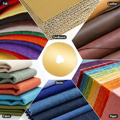 10Titanium Coated Rotary Cutter Blades 45mm, Replacement Blades for Fabric | Sharp and Durable Rotary Cutting Blades for Quilting, Scrapbooking, Sewing, Arts & Crafts 10Pack - color: 10pack 45mm