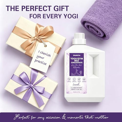 Yoga Mat Cleaner Concentrate Makes 6.86 Gal(1:25) - Removes Sweat & Odor - size: 33.8 Fl Oz (Pack of 1)