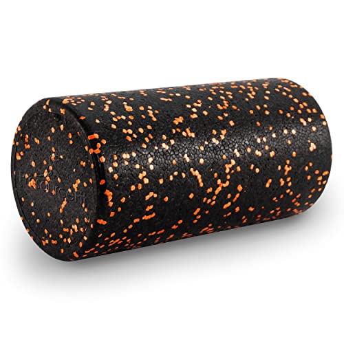 ProsourceFit High Density Foam Rollers 12 - inches long,Firm Full Body Athletic Massage Tool for Back Stretching, Yoga, Pilates, Post Workout Muscle Recuperation, Black/Orange - color: Black/Orange, size: 12"H x 6"D