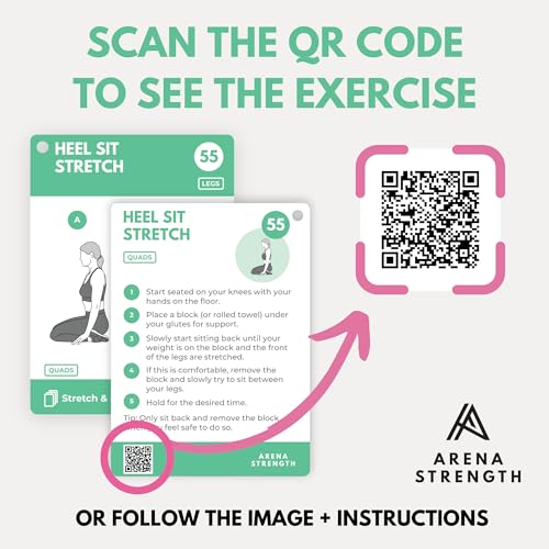 Arena Strength Workout Cards - Instructional Fitness Deck for Booty Band Workouts, Beginner Fitness Guide for Resistance Band Training Exercises at Home. Includes Workout Routines. - style: Stretch & Mobility Mega Deck