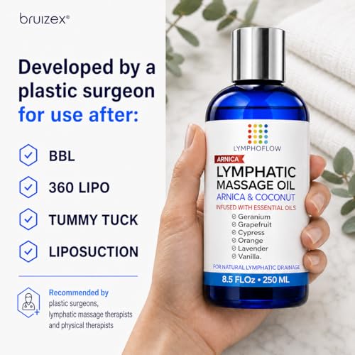 Lymphatic Drainage Massage Oil for Massage Therapy, Arnica & Coconut,8.5 Oz - size: 8.5 Fl Oz (Pack of 1)