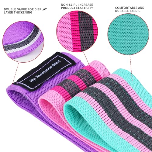 Exercise Resistance Bands for Legs Butt, Fabric Loop Bands Yoga