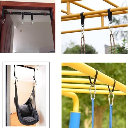 Heavy Duty Pull Up Bar Hanging Straps with Safety Lock Carabiners, Reinforced Nylon Suspension Straps for Boxing Sandbag, Yoga Swing & Indoor Gym Accessories