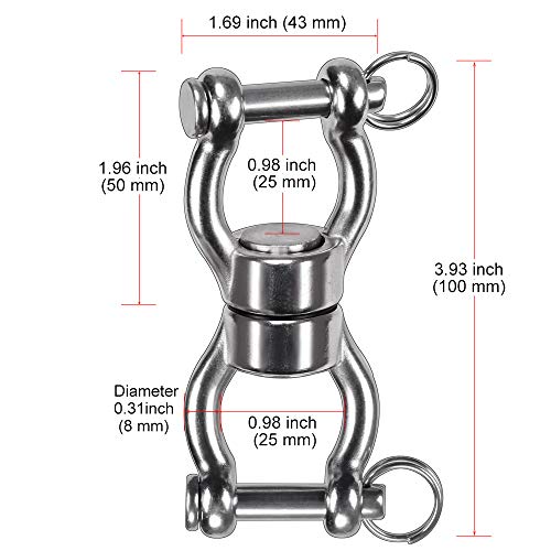 SELEWARE Heavy Duty Bearing Swing Swivel, 360° Rotation Hanging Accessory - color: Swivel - Style B
