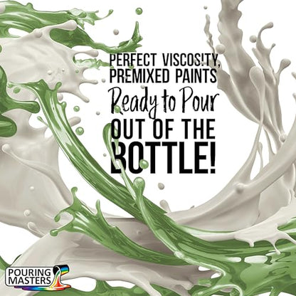 Pouring Masters Green Apple Metallic Pearl Ready to Pour Acrylic Pouring Paint - Premium 8-Ounce Pre-Mixed Fluid Acrylic Paint - Fluid Art Supplies for Canvas, Wood, Paper, Tile & Rocks - color: Green Apple Metallic Pearl, size: 8 Fl Oz (Pack of 1)