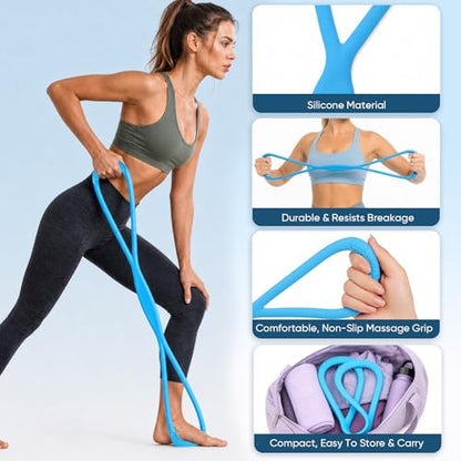 3 Pcs Figure 8 Resistance Bands, Exercise Bands for Stretching