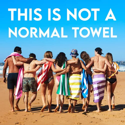Dock & Bay Beach Towel - Quick Dry, Sand Free - Compact, Lightweight - 100% Recycled - Includes Bag - Cabana - Bondi Blue - Large (160x90cm, 63x35) | Sand-Resistant, Includes Travel Bag, Lightweight & Compact, 100% Recycled DryQ Fabric, Large (160x90cm, 6