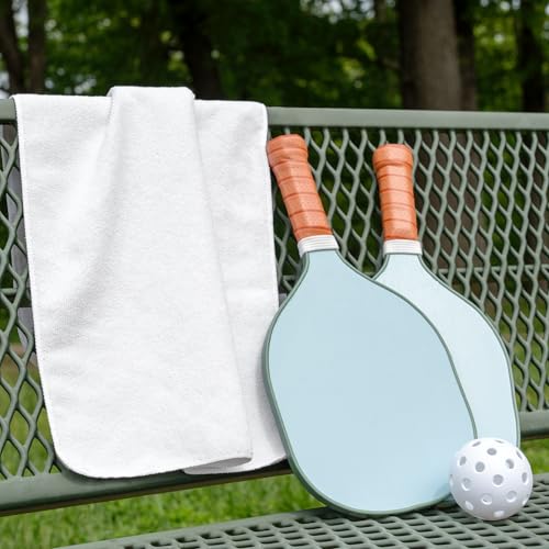 S&T INC. Microfiber Gym Towels, 6 Pack, 16" x 27" | Absorbent and Lightweight, Quick-Dry, Compact for Gym Bag, Yoga and Travel, Machine Washable - color: White