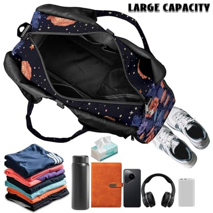 Gym Bag with Yoga Mat Holder Large Tote Bag With Multi Pockets for Women Men Dry Wet Separated Pocket Carryall Yoga Tote Bag for Pilates Travel Workout Office - color: Pink Butterfly