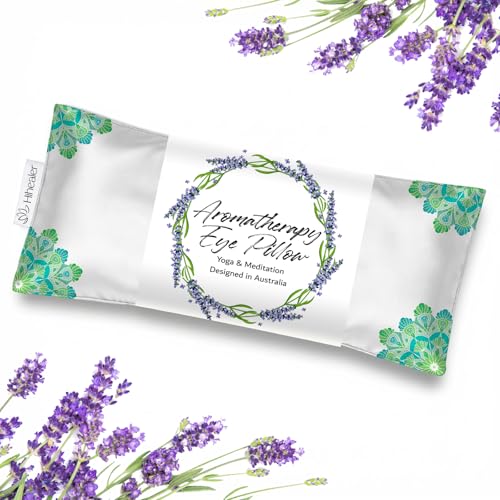 Hihealer Lavender Eye Pillow for Relaxation, Yoga, Sleep, Weighted Eye Mask - color: Sage Green