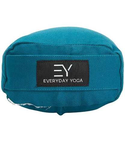 Everyday Yoga Premium Bolster, Soft Meditation Pillow, Multi-Colors | Carry Handle, Lightweight Cushion, Removable & Machine-Washable Cover, For Restorative Yoga & Relaxation - color: Peacock, style: C. Pranayama