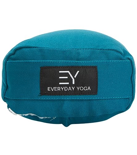 Everyday Yoga Premium Bolster, Soft Meditation Pillow, Multi-Colors | Carry Handle, Lightweight Cushion, Removable & Machine-Washable Cover, For Restorative Yoga & Relaxation - color: Peacock, style: C. Pranayama