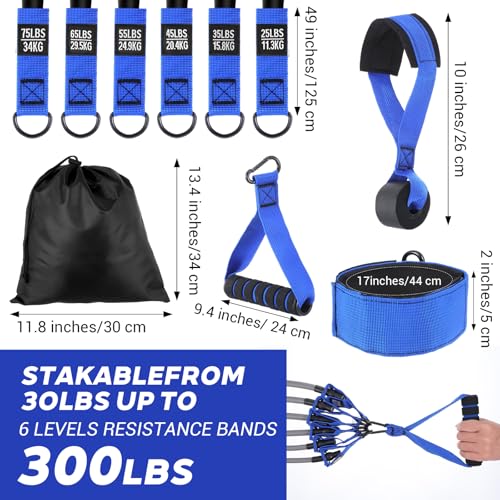 Kifmurase Heavy Resistance Bands,300lbs Exercise Bands with Handles for Men
