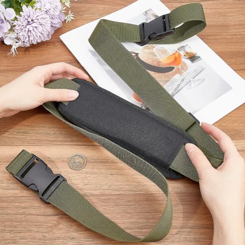 GORGECRAFT Adjustable Carrying Strap Beach Chair Backpack Anti-Slip Shoulder Carry Straps Replacement Universal for Foldable Bikes Scooter Camping Backpacking Picnics Outdoor Olive Green 106-176cm - color: Dark Olive Green