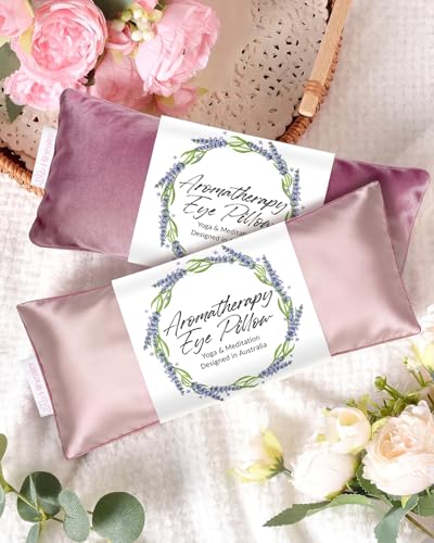 Hihealer Weighted Eye Mask for Sleeping, Lavender Eye Pillow for Spa Yoga - color: Dusty Rose