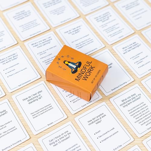100 Mindful Work Cards – Mindfulness & Self‑Care Prompts for Professionals | Desk & Travel Deck for Stress Relief, Focus, Motivation & Well‑Being - style: Work Cards