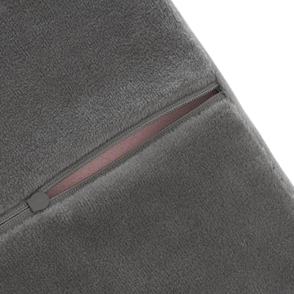 Saloniture Jumbo Half Round Massage Table Bolster Under-Knee Pillow Pad - 26 x 9 x 4.5 Inch - Gray Velour - color: Gray