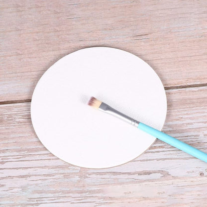 Toddmomy 8 Pack Round Blank Canvas Boards 3.93 Inch Cotton Canvas Panels for Oil Painting Acrylic Painting Watercolor Artist Boards for Kids DIY Crafts