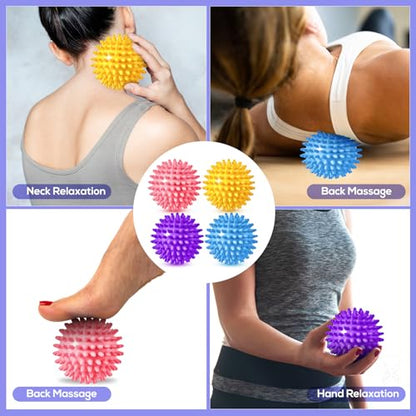 8 Pcs Balance Disc Set with Hand Pump, Wobble Cushion, 3 Balance Pods & 4 Spiky Massage Balls, for Sensory child, Balancing Training, Physical Recovery, Exercise, Adults, Dogs - color: Fresh Colors