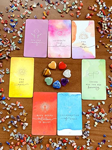 7 PCS Chakra Heart Crystals Pocket Natural Stones Polished Amethyst Palm Assorted Healing Crystal Love Shaped Gemstones 0.8" Set Reiki Energy Balancing Meditation Mother's Day Gift - color: Multi-colored - 7pcs Crystal