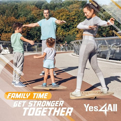 Yes4All 350LBS Professional Wooden Balance Board for Leg Workout, Anti-Slip Rocker Board, Wobble Board for Standing Desk - color: D. Maze Game