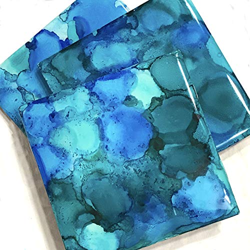 Pixiss Blue Alcohol Ink Set - 5 Shades of Highly Saturated Alcohol Ink for Epoxy Resin Supplies, Yupo Paper, Tumblers, Coasters - Resin Colorant for Epoxy Resin and Resin Art Supplies
