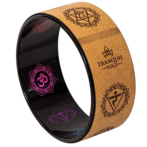 Enlighten Yoga Wheel - Great for Adding Active Strength and Flexibility to Your Exercise and Yoga Practice - color: Cork