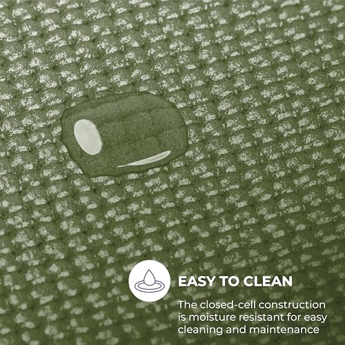 Voyage 5mm Studio Yoga Mats, 4 Pack, 72x24in - color: Olive Green