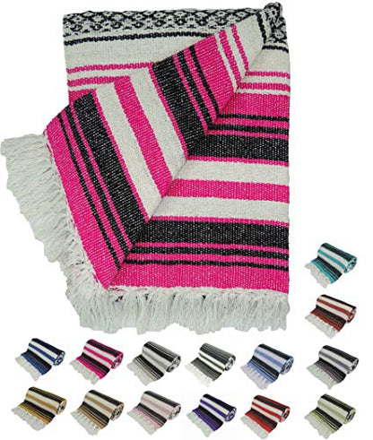 Kakaos Traditional Yoga Blanket. (Dark Pink) - color: Dark Pink