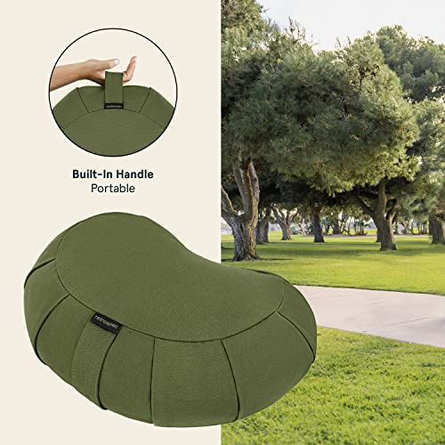 Retrospec Sedona Meditation Cushion, Buckwheat Pillow, Meditation Pillow - color: Basil, size: 1 Count (Pack of 1)