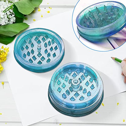 FONUNO Silicone Resin Casting Molds Pack of 5 | Epoxy Resin Molds with Large Rolling Tray & Herb Grinder Mold for DIY Resin Craft & Storage, Flexible and Reusable