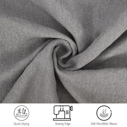 3 Pack Hot Yoga Towels, Dark Grey, 24 x 72 Inches - color: Dark Grey