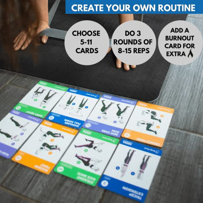 Arena Strength Workout Cards - Instructional Fitness Deck for Booty Band Workouts, Beginner Fitness Guide for Resistance Band Training Exercises at Home. Includes Workout Routines. - style: Total Body