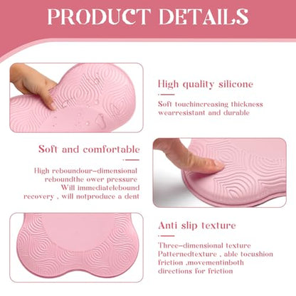 2 Packs Yoga Knee & Elbow Cushions - Extra Thick Foam for Knees, Elbows, Wrists, Hands & Head - Pilates & Kneeling Pads - Support Foam Pads for Women & Men - color: Pink