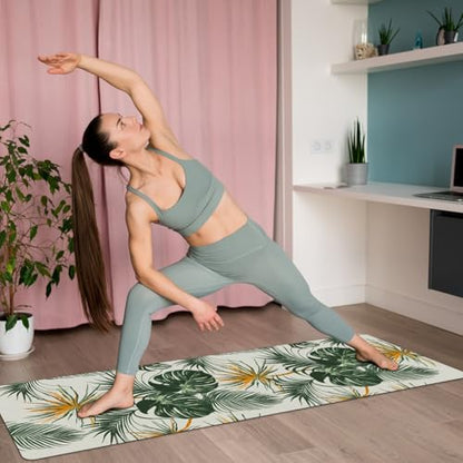 Travel Suede Yoga Mat 1.5mm Thick Non Slip Foldable Lightweigh Sweat Absorbent Exercise Mat for Hot Yoga Pilates Home Gym Outdoor, 72"L x 24"W, 3 lbs - color: Green
