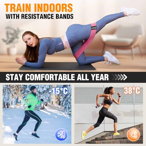 Fabric Resistance Bands for Working Out - color: Pink