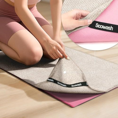Hot Yoga Mat Towel, Non-Slip Microfiber 24x72in - color: Dark Beige, size: 24 inch X 72 inch